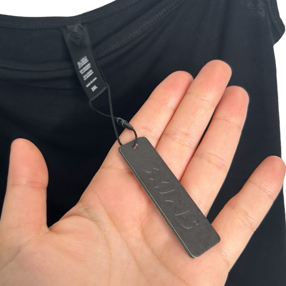 Skims Kim Kardashian Black Onyx Sleep Short Cami Set Relaxed Soft Plus Size 2X - Picture 12 of 12